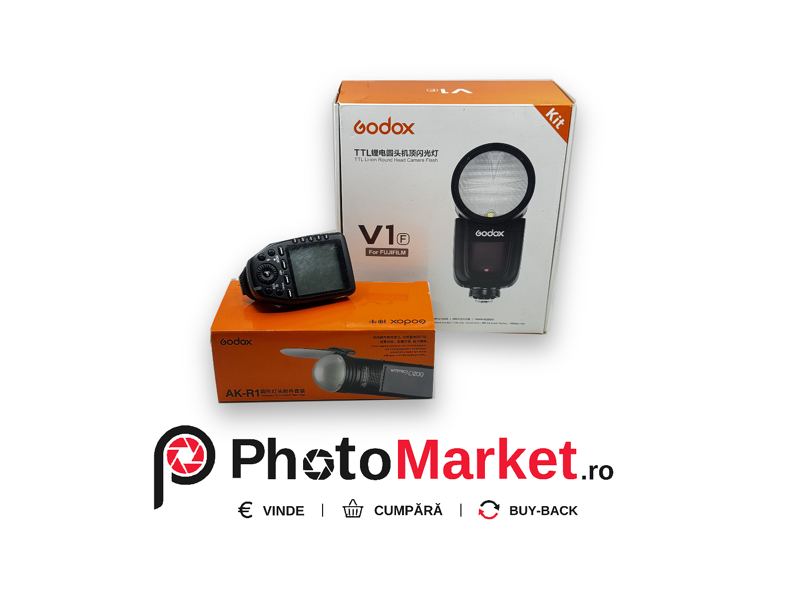 Blit Godox V1 - Fujifilm + AK-R1 + Bonus trigger